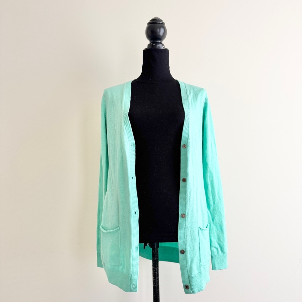 GAP Button-Down mint green Knitted Cardigan Sweater – Size Small Tall